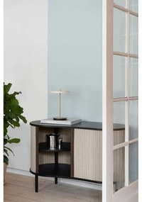 Comodă maro/maro deschis joasă cu aspect de lemn de stejar cu ușă glisantă 100x67 cm Audacious – UMAGE