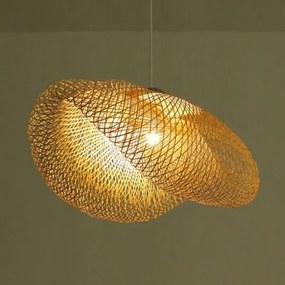 Lustră pe cablu 1xE27/40W/230V bambus/bej Zambelis 19103