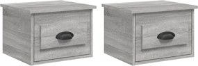 vidaXL Noptiere de perete, 2 buc., gri sonoma, 41,5x36x28 cm