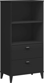 vidaXL Bibliotecă „VIKEN”, negru, 60x35x123 cm, lemn prelucrat
