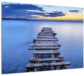 Tablou pe sticlă - Ponton, Zadar, Croația (70x50 cm)