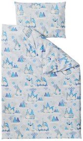 Lenjerie de pat din bumbac CHRISTMAS ELF albastru Dimensiune lenjerie de pat: 70 x 90 cm | 140 x 200 cm