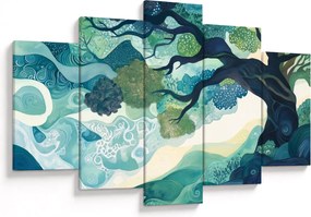 Tablou – Coroană verde a arborelui vieții (150x105 cm)
