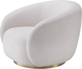 Fotoliu pivotant design elegant Brice, alb avalon 115168 HZ