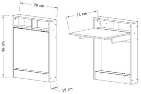 Masă sufragerie rabatabilă Brackie (pentru 2 persoane) (Marmură carrara) . 1101343