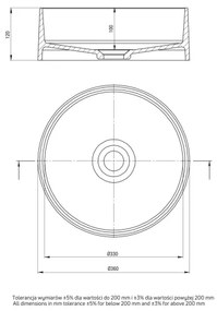 Deante CQS_5U4S - Lavoar SILIA pe blat, pr. 36 cm, granit/bej