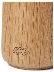 Râșniță pentru condimente din lemn de stejar cu detaliu din porțelan albastru închis Kähler Design Hammershoi, înălțime 13 cm