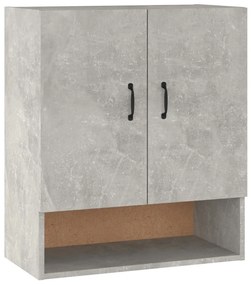 Dulap de perete, gri beton, 60x31x70 cm, lemn prelucrat Gri beton, 1