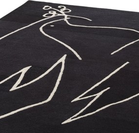 Covor design LUX Piccione 300x400cm, cambon negru 115522 HZ