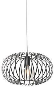 Lampă suspendată de design neagră - Johanna
