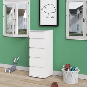 Comodă albă Tvilum Nova, 40x107 cm