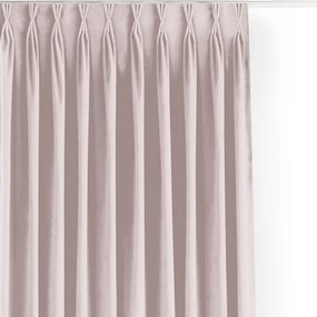 Draperie roz-deschis dimout (semi-opacă) din catifea 140x175 cm Velto – Filumi