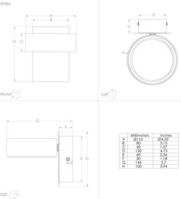 Spot LED de perete Eglo 39584 ALBARIZA LED/5W/230V