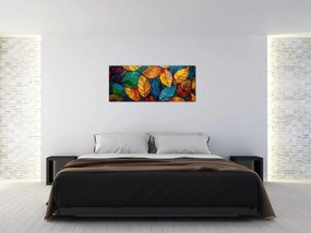 Tablou - Mozaic din frunze (120x50 cm)
