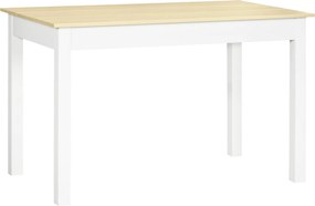 HOMCOM Masă pentru 4-6 Persoane, Masă Modernă de Bucătărie și Sufragerie din Lemn, 119x70x75 cm, Alb | Aosom Romania