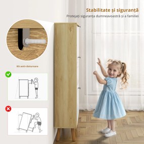 HOMCOM Dulap de pantofi subțire modern cu 3 sertare rabatabile pentru 24 de perechi de pantofi, Alb | Aosom Romania