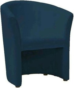 Fotoliu TM-1, albastru/wenge, piele ecologica/plastic, 67x60x76 cm