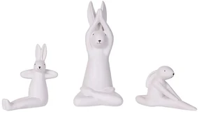 Figurină decorativă 3 ks Brizy (alb). 1078201