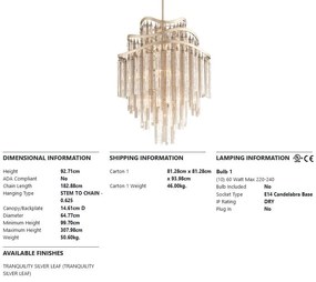 Candelabru LUX design elegant CHIMERA, cu 10 surse de lumina