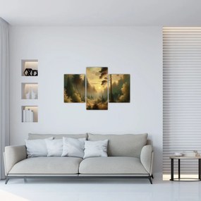 Tablou - Soare strălucind prin pădure (90x60 cm)