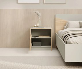 Noptiera, 50x50 cm, Atson, ADRK Furniture (Culoare: Stejar / Gri)