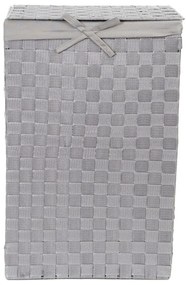 Coș de rufe cu capac Compactor Laundry Linen, înălțime 60 cm, gri