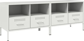 vidaXL Dulapuri TV, 2 buc., alb, 68x39x50,5 cm, oțel