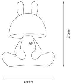 Veioză LED tactilă dimabilă pentru copii FANCY LED/2,5W/3,7V negru/roșu