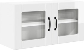 vidaXL Dulap de bucătărie Alb lucios 80 x 31 x 40 cm Lemn compozit
