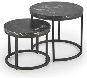 Măsuță de cafea Oreo, marmură neagră / negru