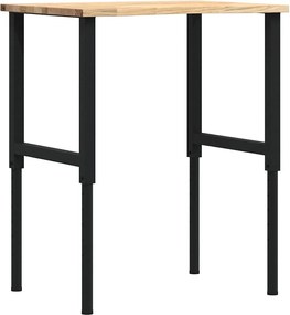 vidaXL Banc lucru 80x60x(71,5-98) cm lemn masiv stejar