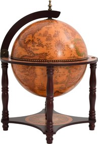 vidaXL Bar tip glob pământesc stativ sticle de vin, maro lemn eucalipt