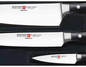 Wüsthof - Set 3 cuțite de bucătărie CLASSIC IKON, negru