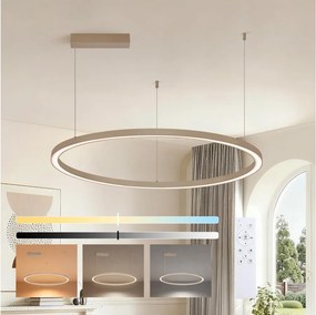 Brilagi - Lustră LED dimabilă pe cablu PORTOFINO LED/60W/230V Ø 80 cm bej + telecomandă