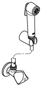 GROHE 26357000 - Set pentru perete cu robinet unghiular, crom lucios