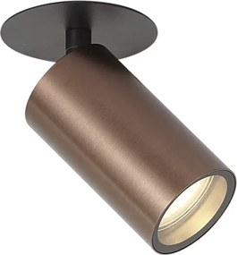 Spot încastrat modern bronz închis GU10 50mm IP44 - Chels