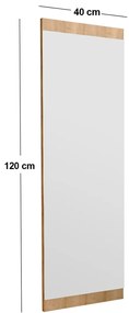 Oglinda Azus Natural 40 x 120 cm