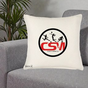 Perna Personalizata CSM Sighetu Marmatiei Sport, 40x40 cm, Crem Reliefat, Husa Detasabila, Perna Inclusa, BEKZ®