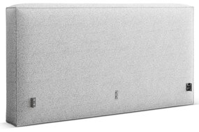 Tăblie de pat gri deschis tapițată 229x100 cm Olivia – Micadoni