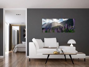 Tablou - scenariu cu flori de Lupin (120x50 cm)