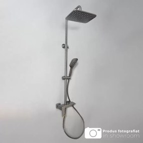 Coloană de Duș din Alamă Sanitară Satinată Model 9810N – Design Durabil și Modern pentru Baia Ta