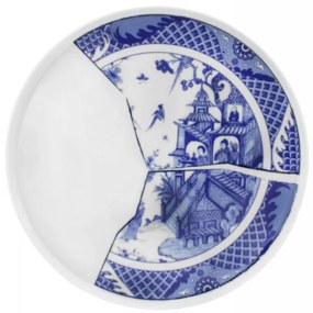 Set Farfurii Portelan, 6 Piese, Culoare Alb / Albastru, 280TMA1457