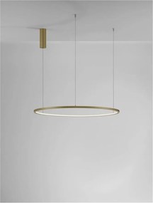 Lustra LED suspendata design modern circular TARQUIN D-80cm aurie