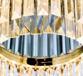 Lustra LED design LUX PRISM 55cm, 24K gold plated