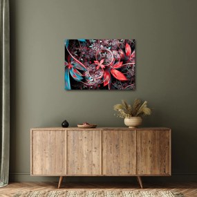 Tablou abstract cu flori exotice (70x50 cm)