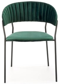 Scaun de bucaterie Rolland, verde/negru