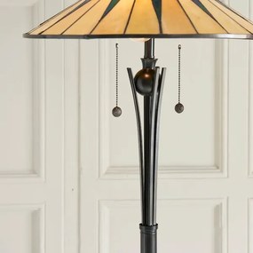 Endon 64041 - Lampadar Tiffany DARK STAR, 2xE27/60W/230V, Ø 49 cm