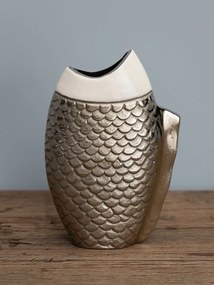 Vaza decorativa, din aluminiu, Fish
