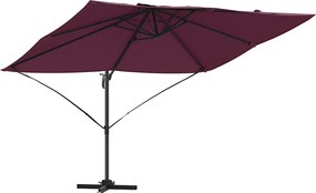vidaXL Umbrelă de soare Roșu Bordeaux 351 x 250 x 260 cm