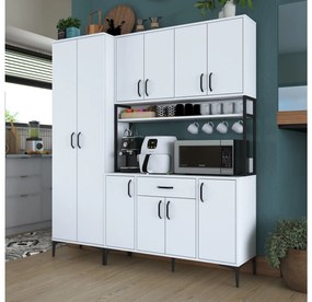 Set dulapuri bucătărie Jenaretta 33 (alb + negru). 1107096